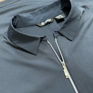 Abacus Womens Navy Blue Sleeveless Golf Dress‎ Quarter Zip Athletic Size 2XL